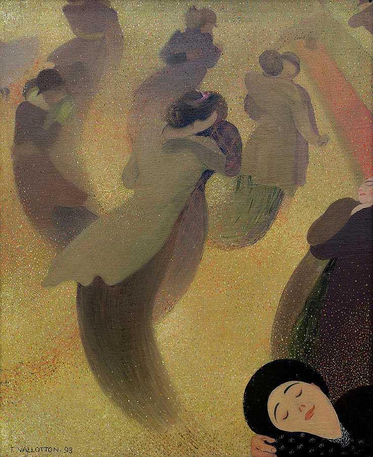 华尔兹，1893年`The Waltz, 1893 by Felix Vallotton
