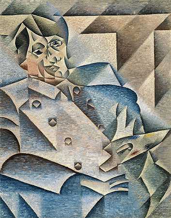 巴勃罗·毕加索画像，1912年`Portrait of Pablo Picasso, 1912 by Juan Gris