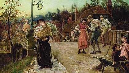 村里的美女`Belle of the Village (1883) by Alice Havers