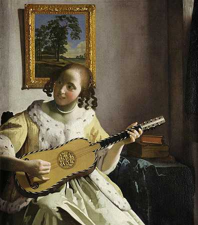吉他手，1672年`The Guitar Player, 1672 by 维米尔