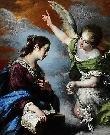 《通告》，1640年`The Annunciation, 1640 by Bernardo Strozzi