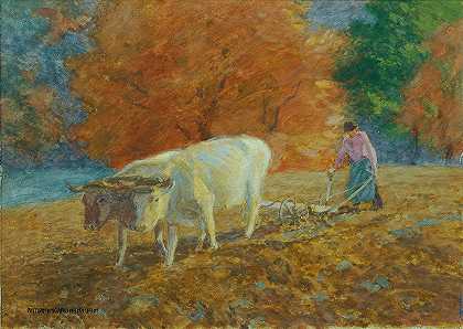 秋天`Herbst (1905) by Anton Hans Karlinsky