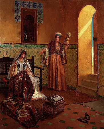 地毯制造商，1920年`The carpet makers, 1920 by Rudolf Ernst
