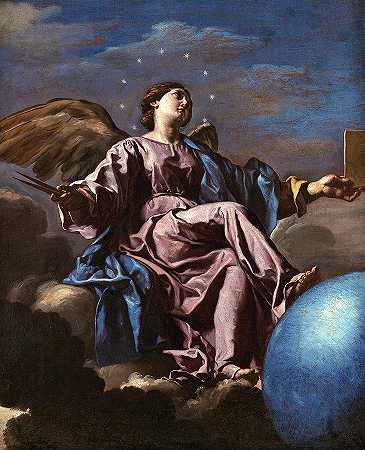 天文学寓言，1675年`Allegory of Astronomy, 1675 by Francesco Cozza