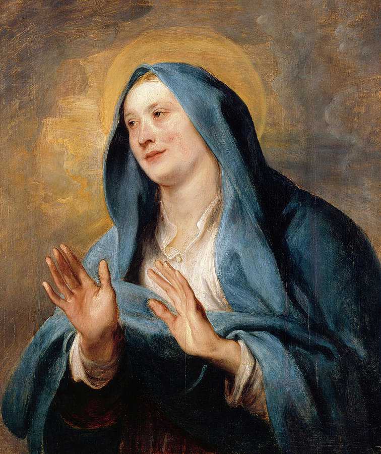 圣母玛利亚`Virgin Mary by Anton van Dyck