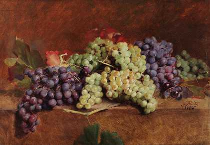 葡萄，1914年`Grapes, 1914 by Antonio Jose da Costa
