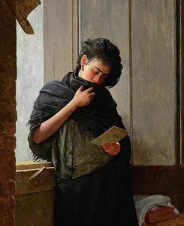 渴望，大约1899年`Longing, circa 1899 by Almeida Junior