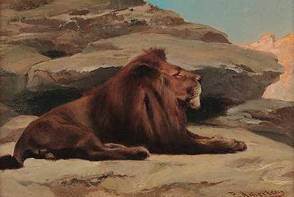狮子，1890年`Lion, 1890 by Pedro Americo