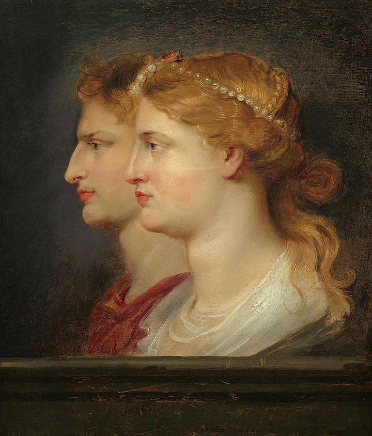 阿格里皮纳和日耳曼库斯，1614年`Agrippina and Germanicus, 1614 by Peter Paul Rubens