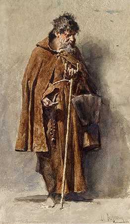 乞丐`The Mendicant (1868) by Mariano Fortuny Marsal