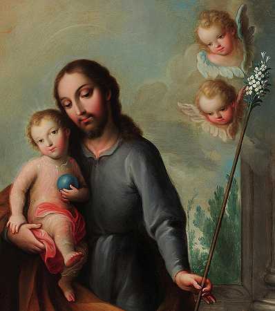 儿童基督与圣约斯佩`Child Christ and Saint Jospeh by Jose de Paez