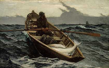 雾警报，大约1885年`The Fog Warning, circa 1885 by Winslow Homer
