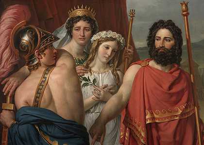 阿基里斯之怒，1819年`The Anger of Achilles, 1819 by Jacques-Louis David