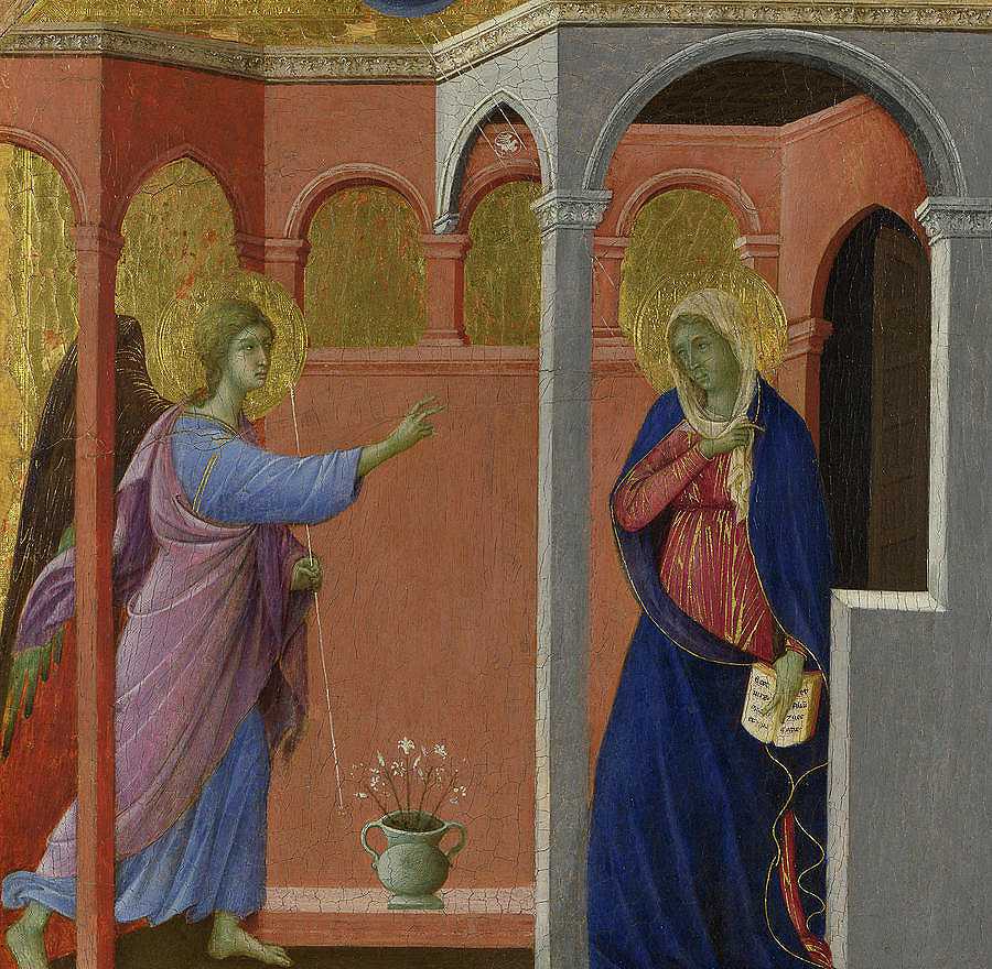 《通告》，1311年`The Annunciation, 1311 by Duccio