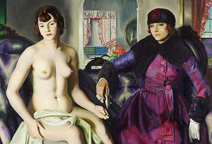 两个女人，1924年`Two Women, 1924 by George Wesley Bellows
