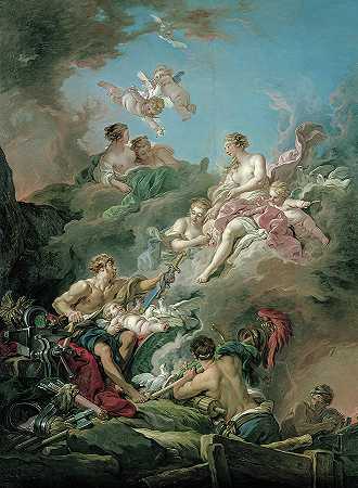 瓦肯锻造厂的维纳斯，1769年`Venus at Vulcan\’s Forge, 1769 by Francois Boucher