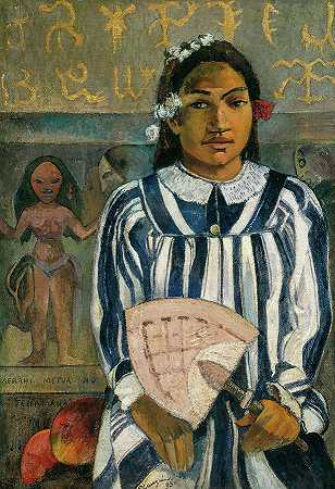 泰哈马纳的祖先，1893年`The Ancestors of Tehamana, 1893 by Paul Gauguin