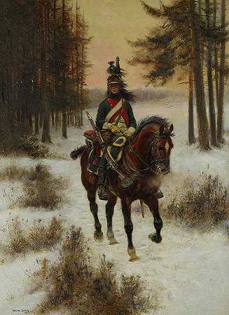 龙骑兵，1896年`The Dragoon, 1896 by Edouard Detaille