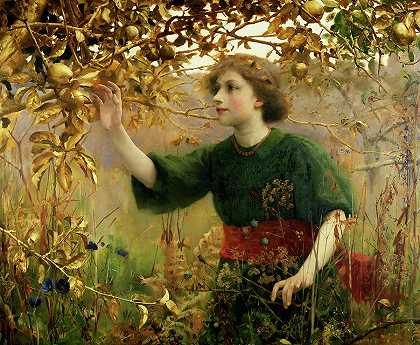 《金色的梦想》，1893年`A Golden Dream, 1893 by Thomas Cooper Gotch