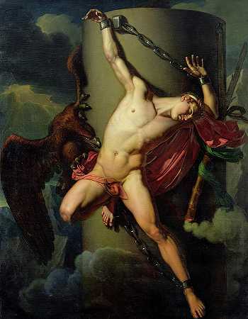 普罗米修斯的折磨，1819年`The Torture of Prometheus, 1819 by Jean-Louis-Cesar Lair