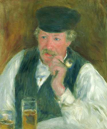 佩雷斯·福奈斯，1875年`Pere Fournaise, 1875 by Pierre-Auguste Renoir