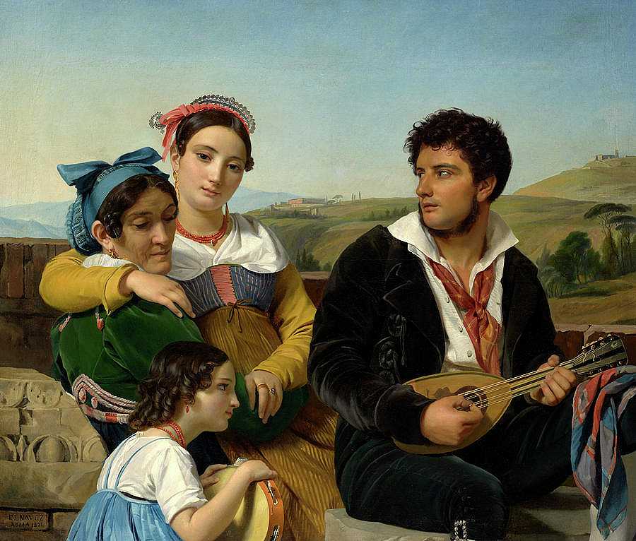 音乐团体，1821年`Musical Group, 1821 by Francois-Joseph Navez