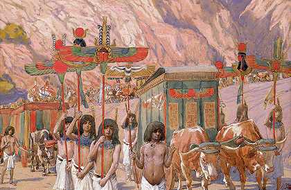 雅各布的尸体被送到埃及，1902年`Jacob\’s body delivered to Egypt, 1902 by James Tissot