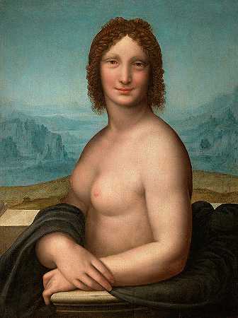 裸体蒙娜丽莎`Nude Mona Lisa by Leonardo da Vinci