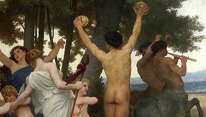 巴克斯的青春`Youth of Bacchus by William-Adolphe Bouguereau