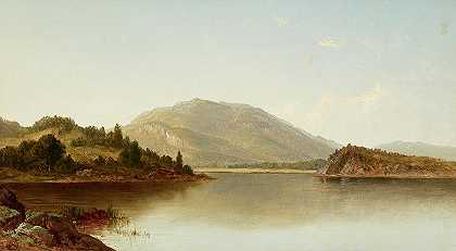 熊山和哈得逊河上的爱奥那岛，1872年`Bear Mountain and Iona Island on the Hudson River, 1872 by David Johnson