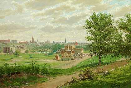 洛里山，明尼阿波利斯，1888年`Lowry Hill, Minneapolis, 1888 by Alexis Jean Fournier