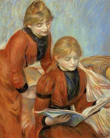 姐妹俩`The Two Sisters by Auguste Renoir