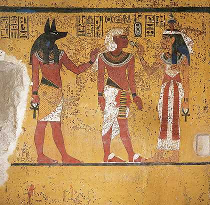 图坦卡蒙墓，南墙`Tomb of Tutankhamun, The Southern Wall by Egyptian History