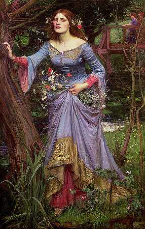奥菲莉亚，1910年`Ophelia, 1910 by John William Waterhouse