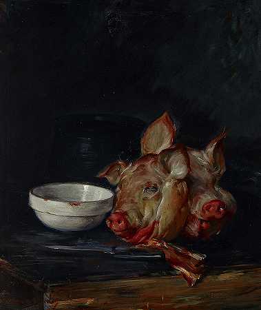 猪头和瓦罐，1915年`Hogs\’ Heads and Crocks, 1915 by Wayman Adams