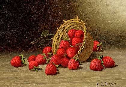 草莓，1870年`Strawberries, 1870 by Barton Stone Hays