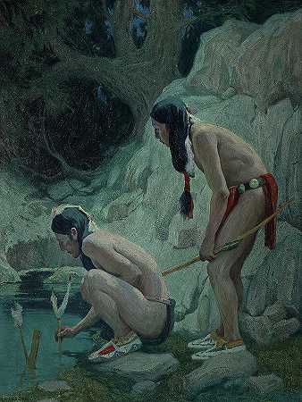 圣水，1902年`Sacred Waters, 1902 by Eanger Irving Couse