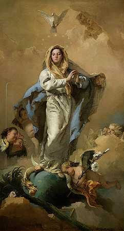 《完美受孕》，1768年`The Immaculate Conception, 1768 by Giambattista Tiepolo