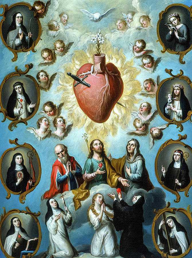 《玛丽的心》，1759年`The Heart of Mary, 1759 by Juan Patricio Morlete Ruiz