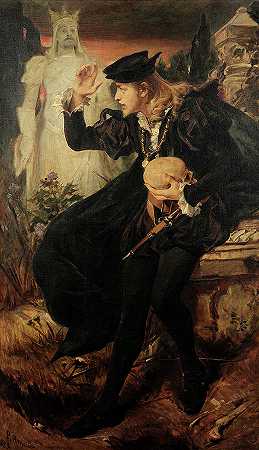 《哈姆雷特的愿景》，1893年`Hamlet\’s Vision, 1893 by Pedro Americo