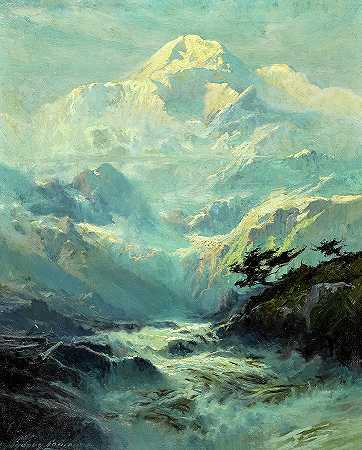 阿拉斯加麦金利山`Mount McKinley, Alaska by Sydney Laurence
