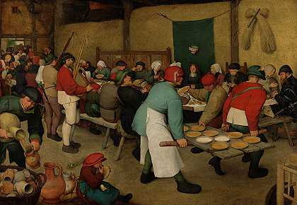 农民婚礼，1567年`The Peasant Wedding, 1567 by Pieter Bruegel the Elder