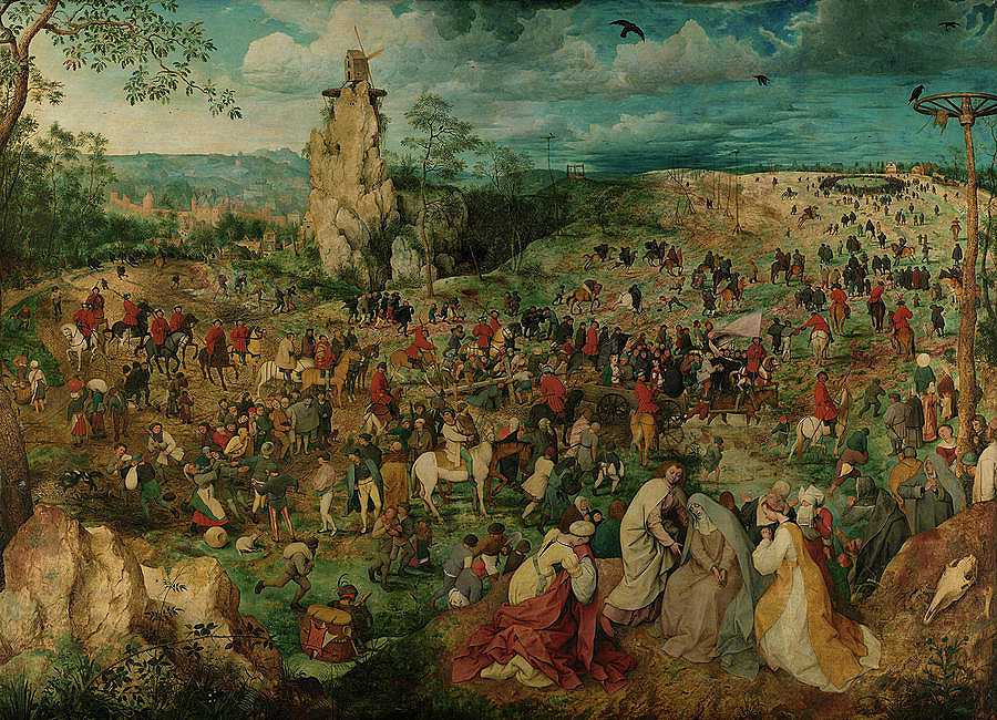 前往加略山的游行，1564年`The Procession to Calvary, 1564 by Pieter Bruegel the Elder