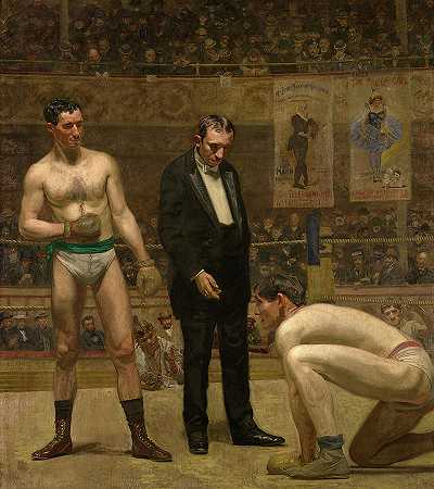 计数，1898年`Taking the Count, 1898 by Thomas Eakins