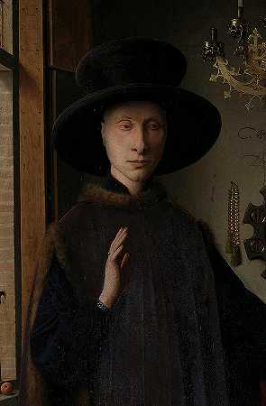 乔瓦尼·阿诺菲尼肖像，1434年`Portrait of Giovanni Arnolfini, 1434 by Jan van Eyck