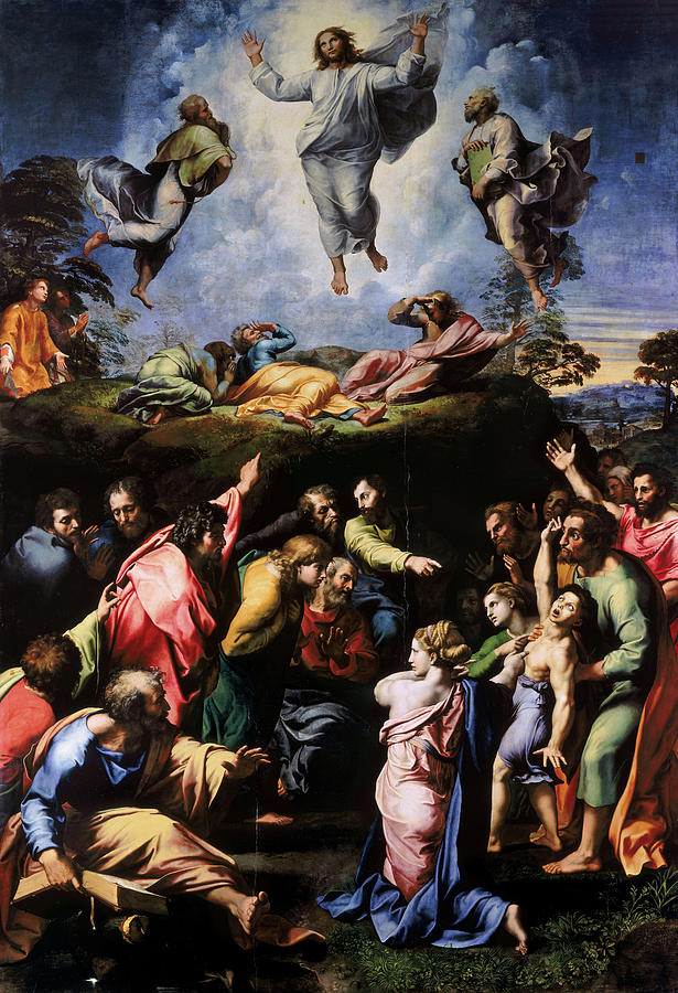 变形术，1520年`The Transfiguration, 1520 by Raphael