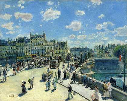 巴黎新桥，1872年`Pont Neuf, Paris, 1872 by Auguste Renoir
