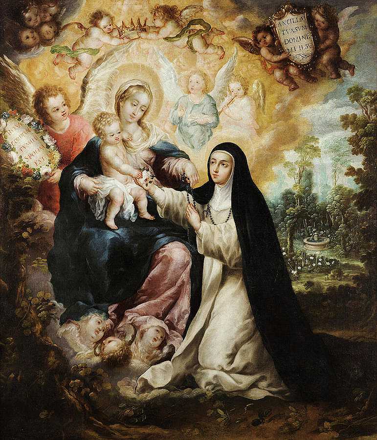 利马圣玫瑰的神秘订婚`Mystic Betrothal of Saint Rose of Lima by Nicolas Correa
