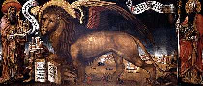 圣马可之狮，1459年`The Lion of St. Mark, 1459 by Donato Veneziano