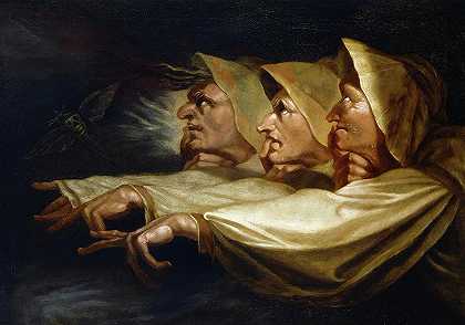 三个女巫，1783年`Three Witches, 1783 by Henry Fuseli